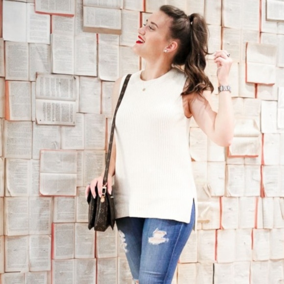 J. Crew Cream Sleeveless Sweater - Picture 6 of 9